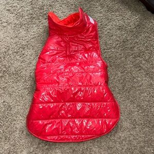 Red Dog Coat With Velcro adjustable Closure